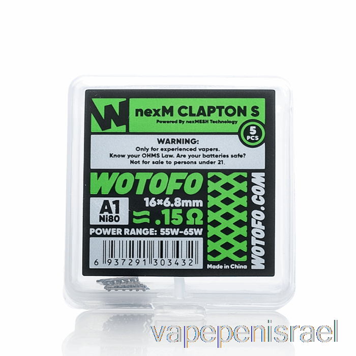 חד פעמי Vape Israel Wotofo Nexmesh סלילי החלפת רשת 0.15ohm Nexmesh Clapton S